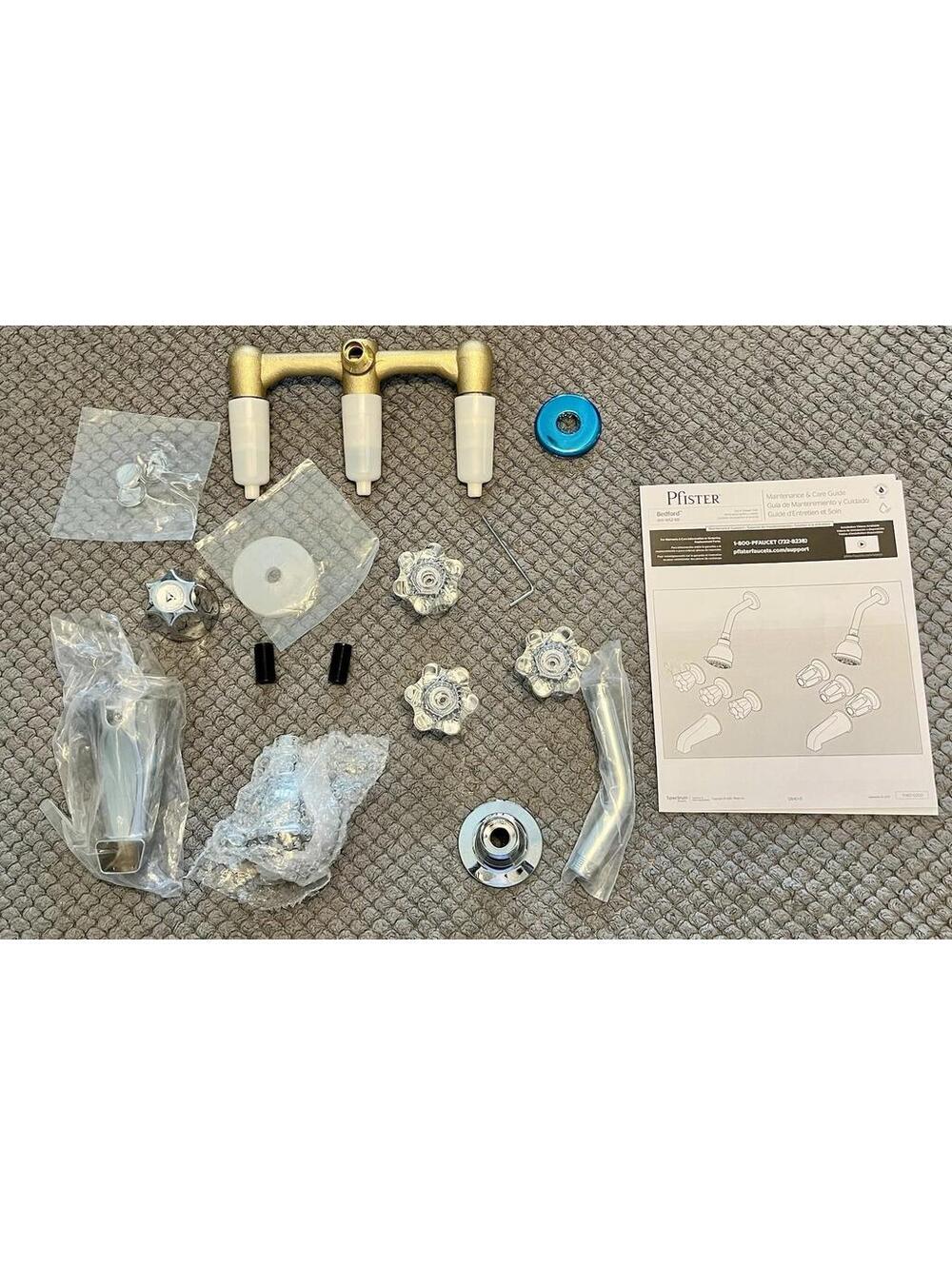 Pfister Bedford Triple Handle 3-Spray Shower Faucet Polished Chrome For Parts!!